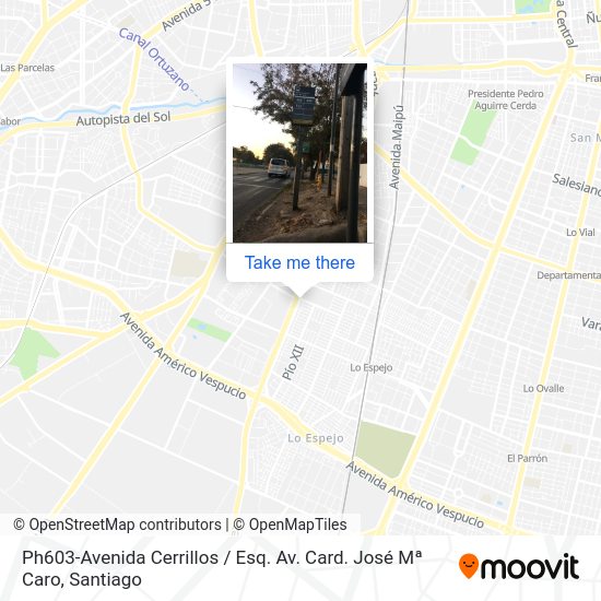 Ph603-Avenida Cerrillos / Esq. Av. Card. José Mª Caro map