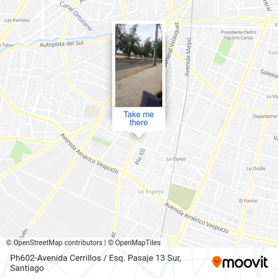 Ph602-Avenida Cerrillos / Esq. Pasaje 13 Sur map