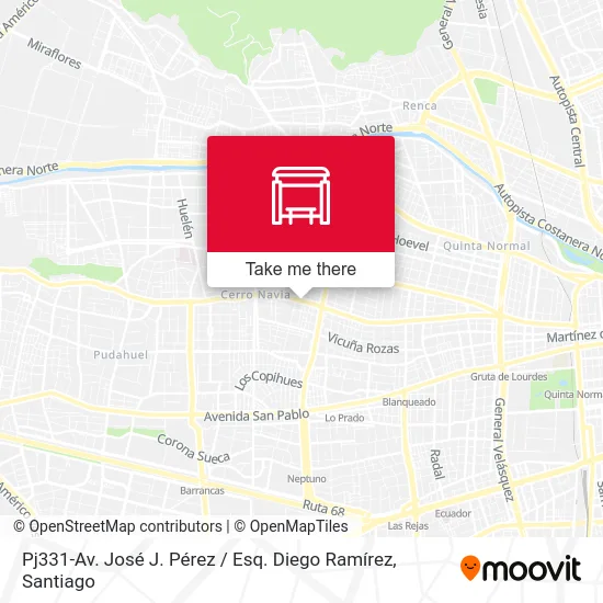 Pj331-Av. José J. Pérez / Esq. Diego Ramírez map