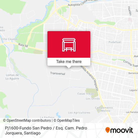 Mapa de Pj1600-Fundo San Pedro / Esq. Cam. Pedro Jorquera