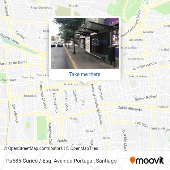 Mapa de Pa585-Curicó / Esq. Avenida Portugal