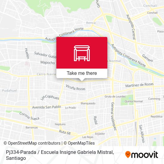 Pj334-Parada / Escuela Insigne Gabriela Mistral map