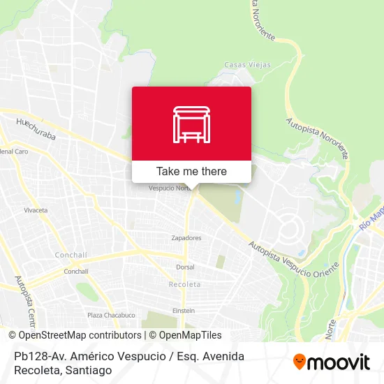 Mapa de Pb128-Av. Américo Vespucio / Esq. Avenida Recoleta