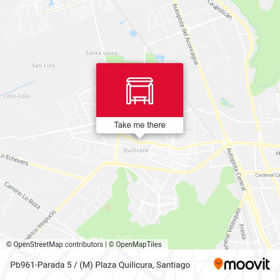 Pb961-Parada 5 / (M) Plaza Quilicura map