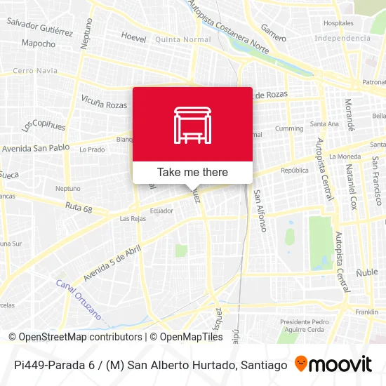 Pi449-Parada 6 / (M) San Alberto Hurtado map