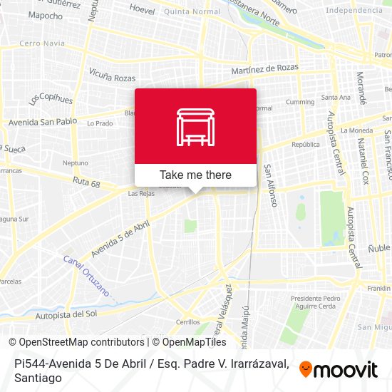 Pi544-Avenida 5 De Abril / Esq. Padre V. Irarrázaval map