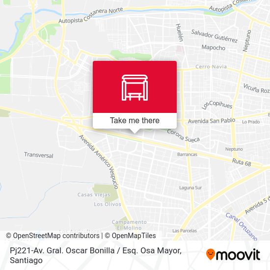 Mapa de Pj221-Av. Gral. Oscar Bonilla / Esq. Osa Mayor