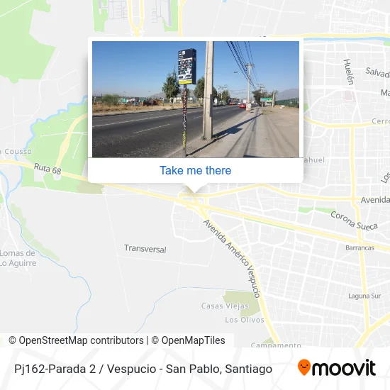 Pj162-Parada 2 / Vespucio - San Pablo map
