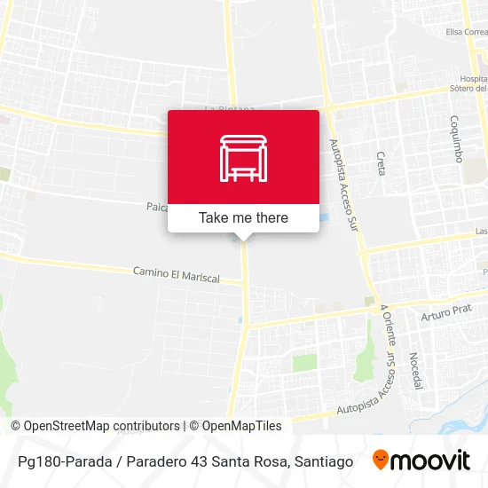 Pg180-Parada / Paradero 43 Santa Rosa map
