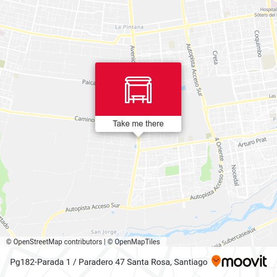 Pg182-Parada 1 / Paradero 47 Santa Rosa map