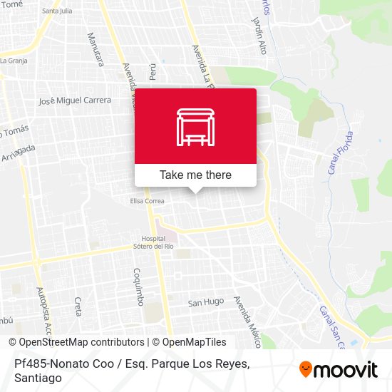 Mapa de Pf485-Nonato Coo / Esq. Parque Los Reyes