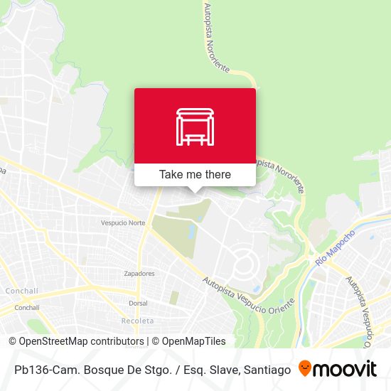 Mapa de Pb136-Cam. Bosque De Stgo. / Esq. Slave