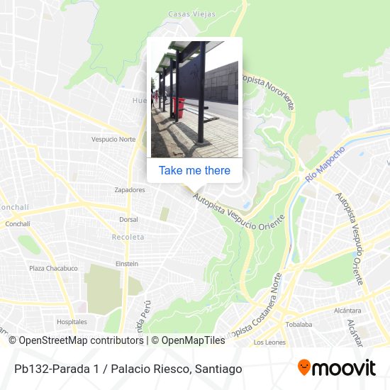Mapa de Pb132-Parada 1 / Palacio Riesco