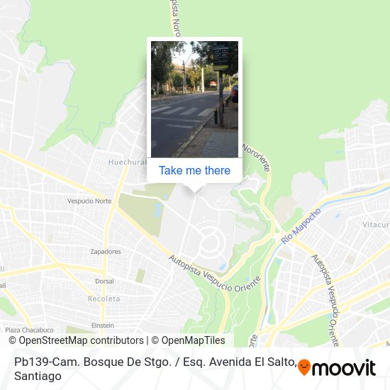 Pb139-Cam. Bosque De Stgo. / Esq. Avenida El Salto map