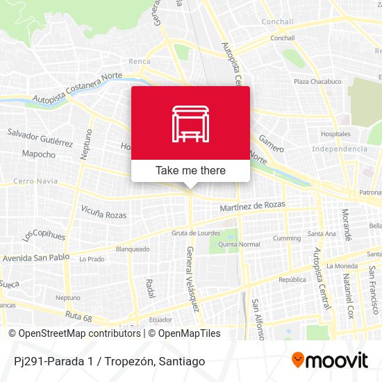 Pj291-Parada 1 / Tropezón map