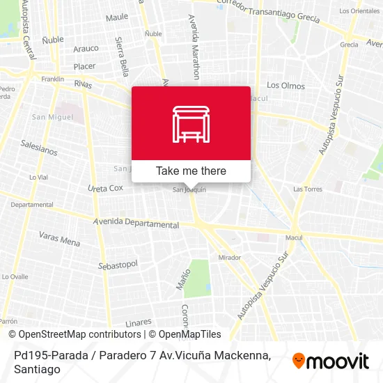 Pd195-Parada / Paradero 7 Av.Vicuña Mackenna map