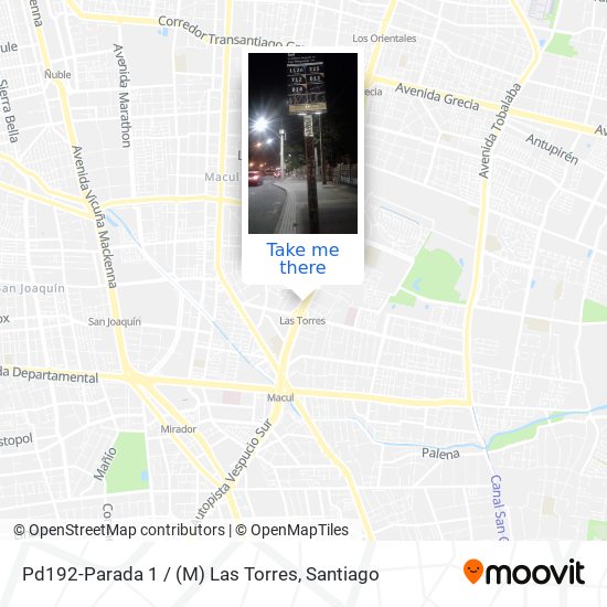 Pd192-Parada 1 / (M) Las Torres map