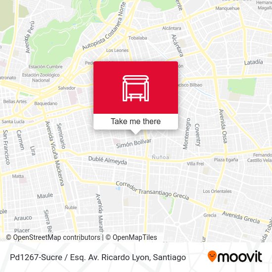 Mapa de Pd1267-Sucre / Esq. Av. Ricardo Lyon