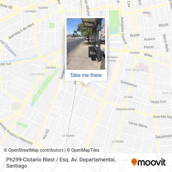 Ph299-Clotario Blest / Esq. Av. Departamental map
