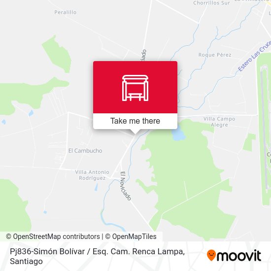 Mapa de Pj836-Simón Bolívar / Esq. Cam. Renca Lampa