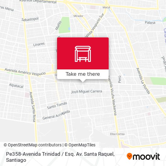 Mapa de Pe358-Avenida Trinidad / Esq. Av. Santa Raquel
