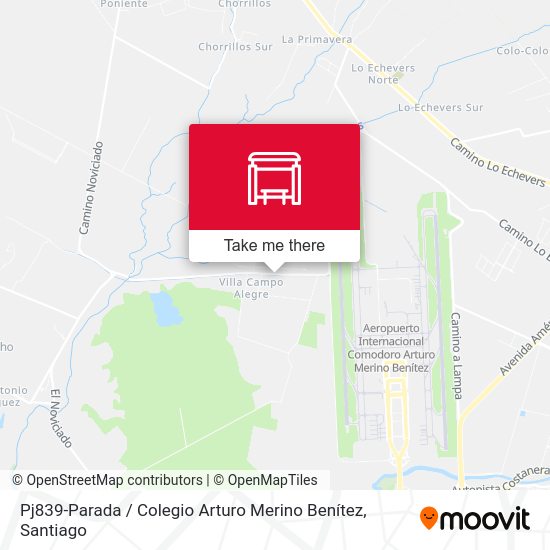 Pj839-Parada / Colegio Arturo Merino Benítez map