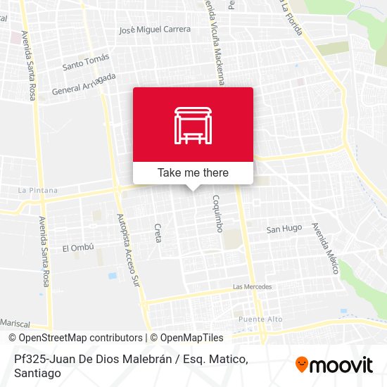 Mapa de Pf325-Juan De Dios Malebrán / Esq. Matico
