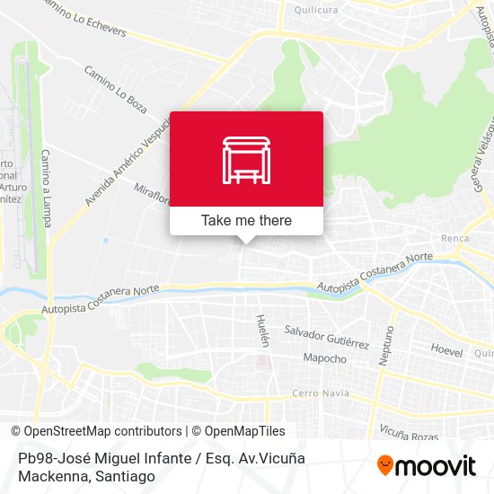 Pb98-José Miguel Infante / Esq. Av.Vicuña Mackenna map