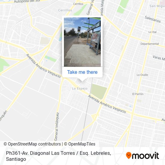 Ph361-Av. Diagonal Las Torres / Esq. Lebreles map