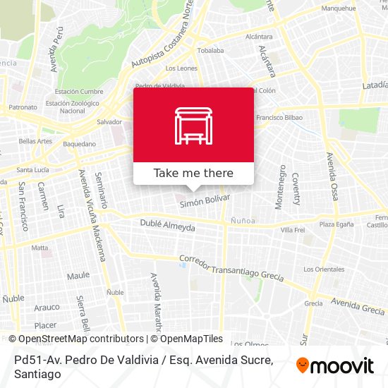 Pd51-Av. Pedro De Valdivia / Esq. Avenida Sucre map