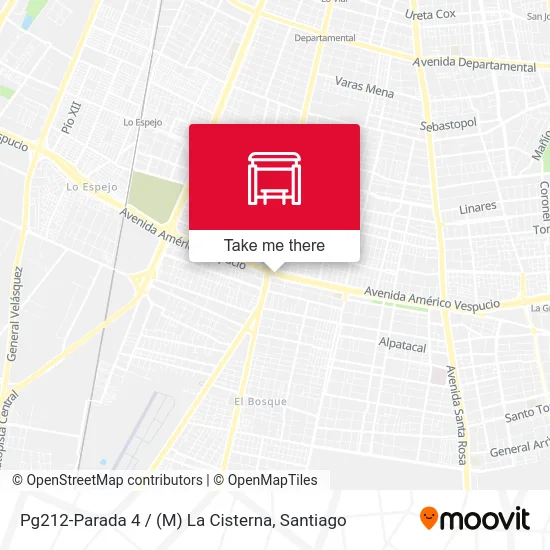 Pg212-Parada 4 / (M) La Cisterna map