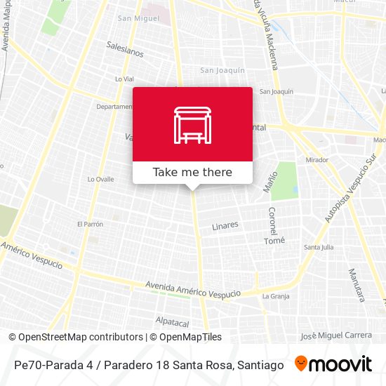 Pe70-Parada 4 / Paradero 18 Santa Rosa map