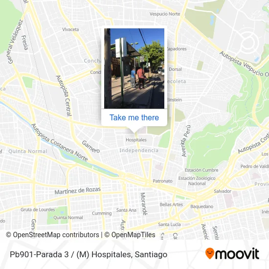 Pb901-Parada 3 / (M) Hospitales map