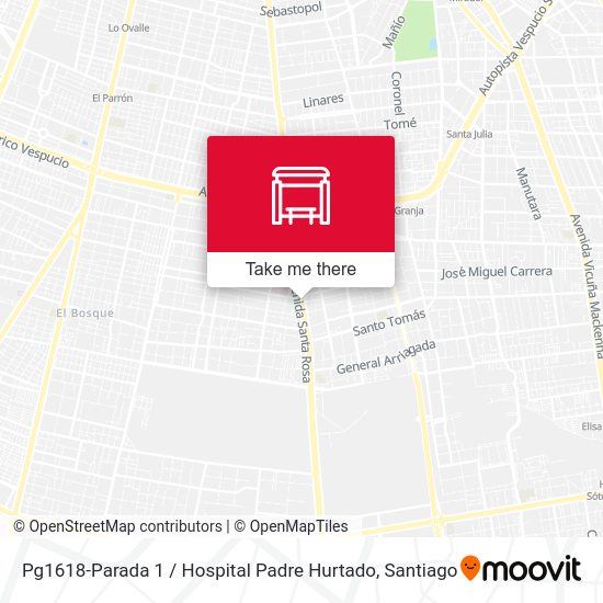 Pg1618-Parada 1 / Hospital Padre Hurtado map