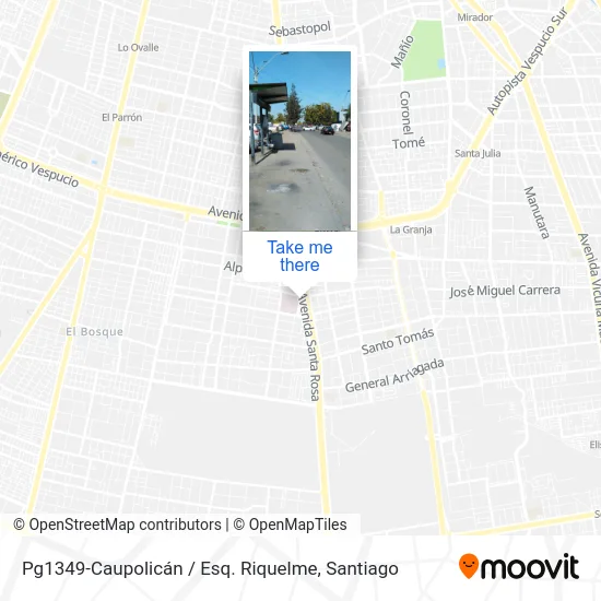 Pg1349-Caupolicán / Esq. Riquelme map