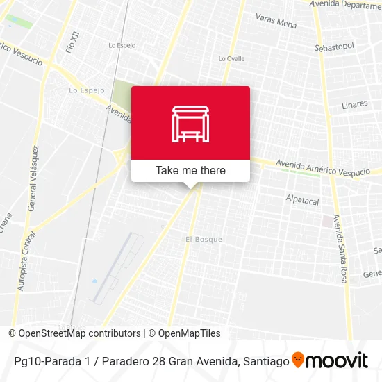 Mapa de Pg10-Parada 1 / Paradero 28 Gran Avenida