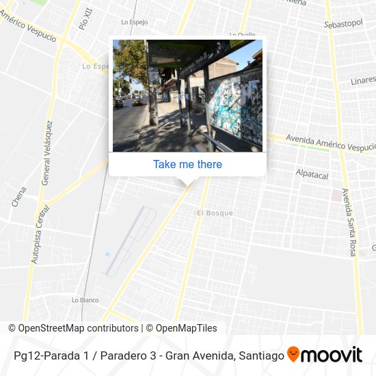 Pg12-Parada 1 / Paradero 3 - Gran Avenida map