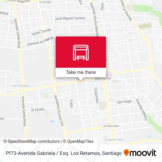 Mapa de Pf73-Avenida Gabriela / Esq. Los Retamos