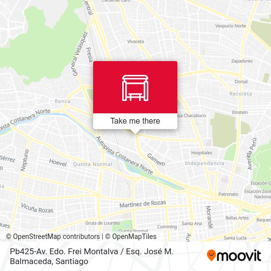 Pb425-Av. Edo. Frei Montalva / Esq. José M. Balmaceda map