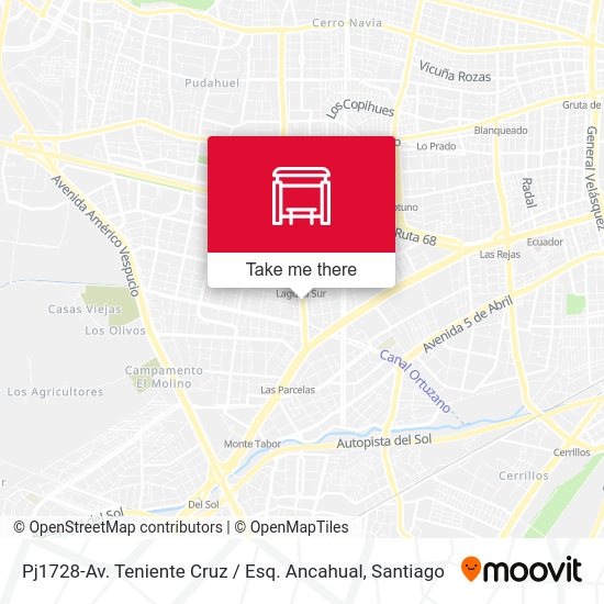 Mapa de Pj1728-Av. Teniente Cruz / Esq. Ancahual