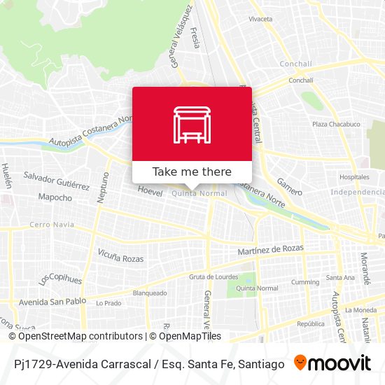 Pj1729-Avenida Carrascal / Esq. Santa Fe map