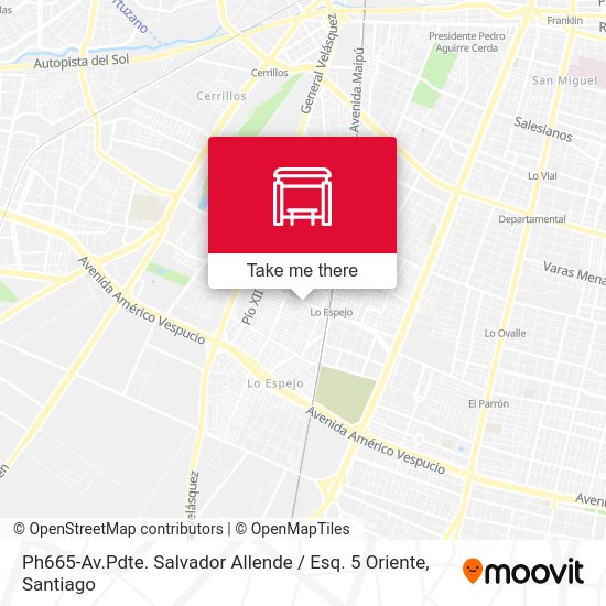 Mapa de Ph665-Av.Pdte. Salvador Allende / Esq. 5 Oriente