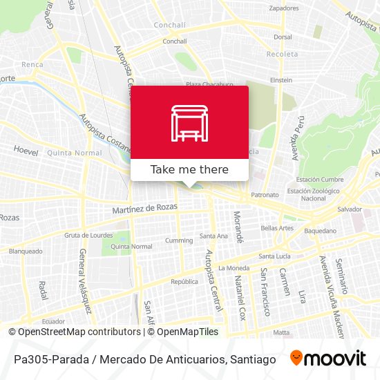 Pa305-Parada / Mercado De Anticuarios map