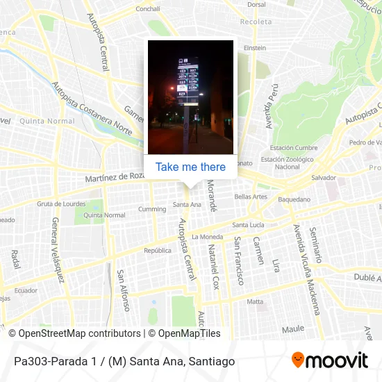 Mapa de Pa303-Parada 1 / (M) Santa Ana