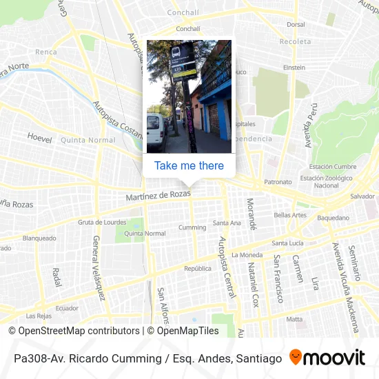 Pa308-Av. Ricardo Cumming / Esq. Andes map