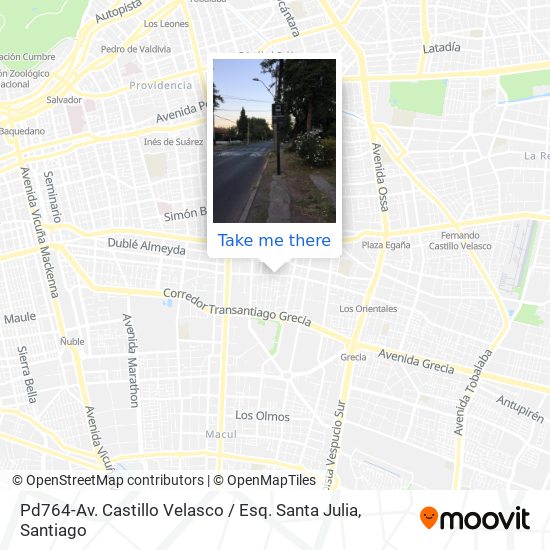 Pd764-Av. Castillo Velasco / Esq. Santa Julia map