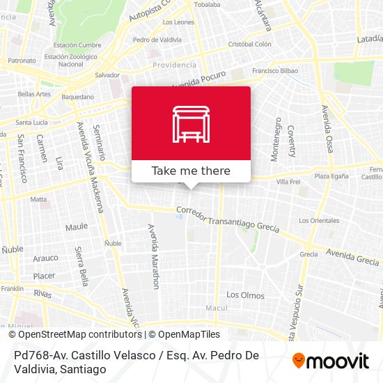 Mapa de Pd768-Av. Castillo Velasco / Esq. Av. Pedro De Valdivia