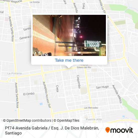 Mapa de Pf74-Avenida Gabriela / Esq. J. De Dios Malebrán