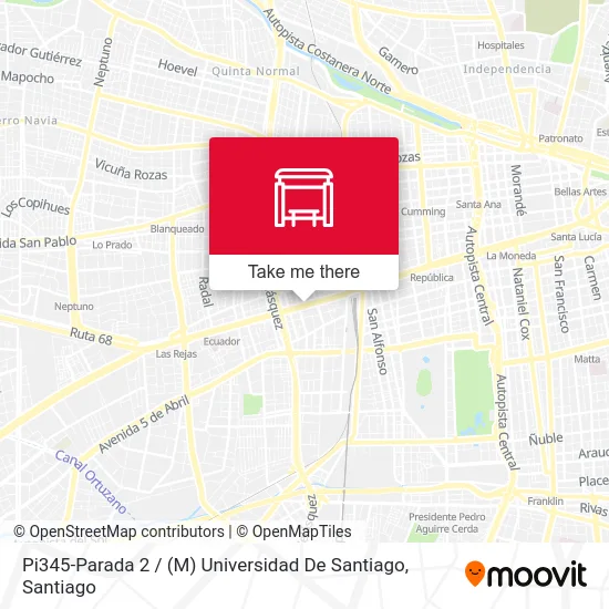 Pi345-Parada 2 / (M) Universidad De Santiago map