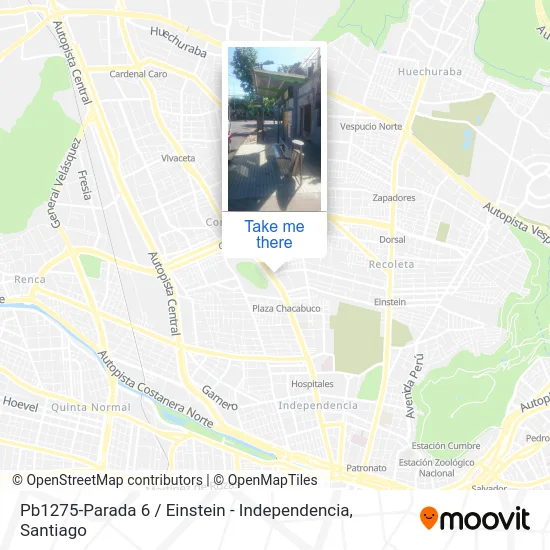 Pb1275-Parada 6 / Einstein - Independencia map
